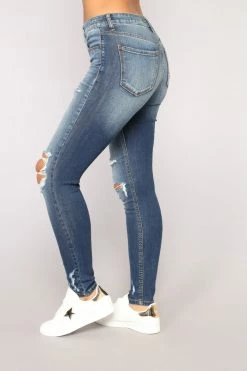 Fashion Nova Don't Believe It Skinny Jeans - Dark Denim