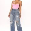 Fashion Nova On Trend 90's Baggy Jeans - Medium Blue Wash