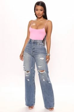 Fashion Nova On Trend 90's Baggy Jeans - Medium Blue Wash