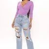 Fashion Nova One More Time Ripped 90's Baggy Jeans - Medium Blue Wash