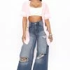 Fashion Nova What's The Deal 90's Baggy Jeans - Medium Wash