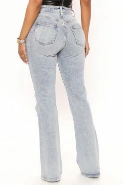 Cheap 💯 Fashion Nova Such A Mood Ripped Flare 👖 Jeans - Light Blue Wash 💯 13 Fashion Nova Such A Mood Ripped Flare Jeans - Light Blue Wash