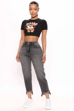 Fashion Nova Tony Boyfriend Jeans - Black