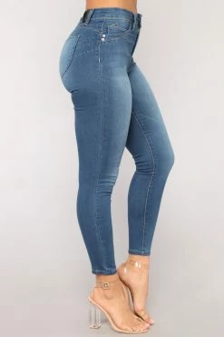 Fashion Nova Squat Like That Booty Lifting Jeans - Medium Blue Wash