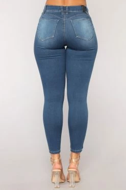 Fashion Nova Squat Like That Booty Lifting Jeans - Medium Blue Wash