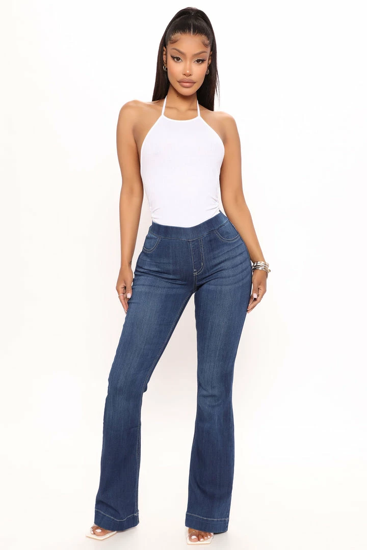 Best deal ๐ฅฐ Fashion Nova Start Something Mid Rise Flare ๐ Jeans - Medium Blue Wash ๐ 3 Fashion Nova Start Something Mid Rise Flare Jeans - Medium Blue Wash