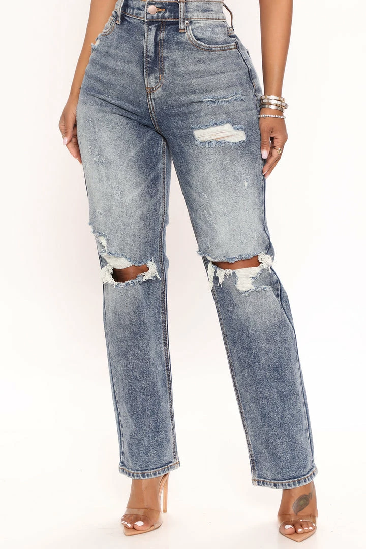 Cheapest ๐ Fashion Nova We're Better Together Distressed Boyfriend ๐ Jeans - Medium Blue Wash ๐ 4 Fashion Nova We're Better Together Distressed Boyfriend Jeans - Medium Blue Wash
