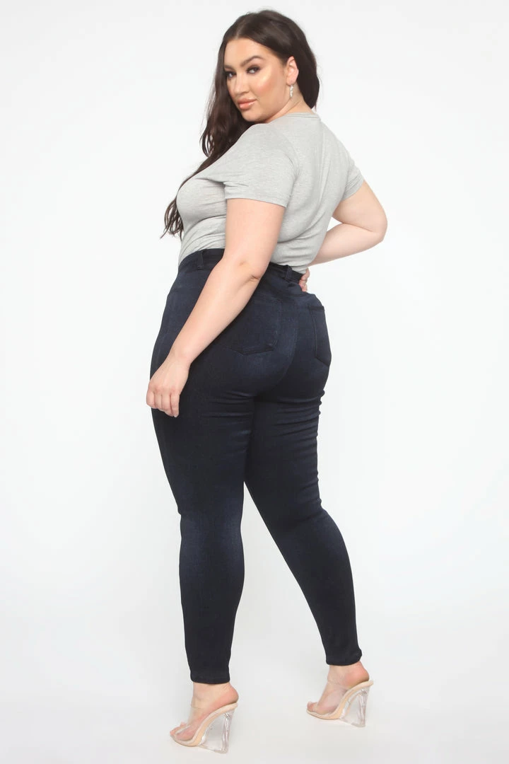 Fashion Nova Skinny Jeans Eva Super Soft Curvy Skinny Jean - Indigo