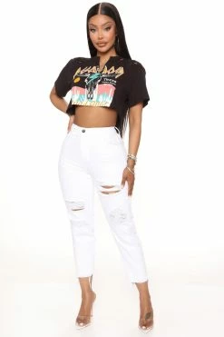 Fashion Nova Toni Boyfriend Jeans - White