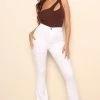 Fashion Nova Skinny Jeans Tall Deep In My Soul Flare Jeans - White