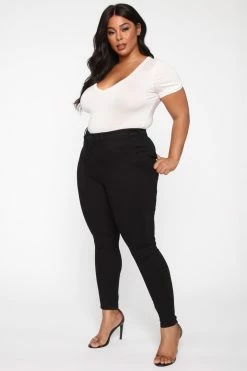 Fashion Nova Emma Super Stretch High Rise Skinny Jean - Black