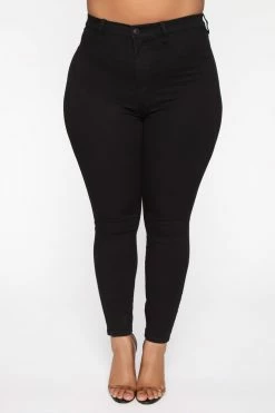 Fashion Nova Emma Super Stretch High Rise Skinny Jean - Black