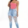 Best Pirce ๐ Fashion Nova Fray What You Mean Flare Leg ๐ Jeans - Medium Blue Wash ๐ 2 Fashion Nova Fray What You Mean Flare Leg Jeans - Medium Blue Wash