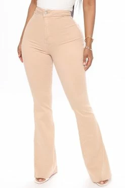 Best Sale ๐ Fashion Nova The Time Is Now High Rise Flare ๐ Jeans - Khaki ๐ 19 Fashion Nova The Time Is Now High Rise Flare Jeans - Khaki