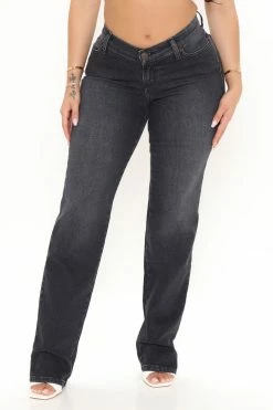 Outlet ๐ Fashion Nova V Nice To Meet You Straight Leg ๐ Jeans - Black ๐ 12 Fashion Nova V Nice To Meet You Straight Leg Jeans - Black
