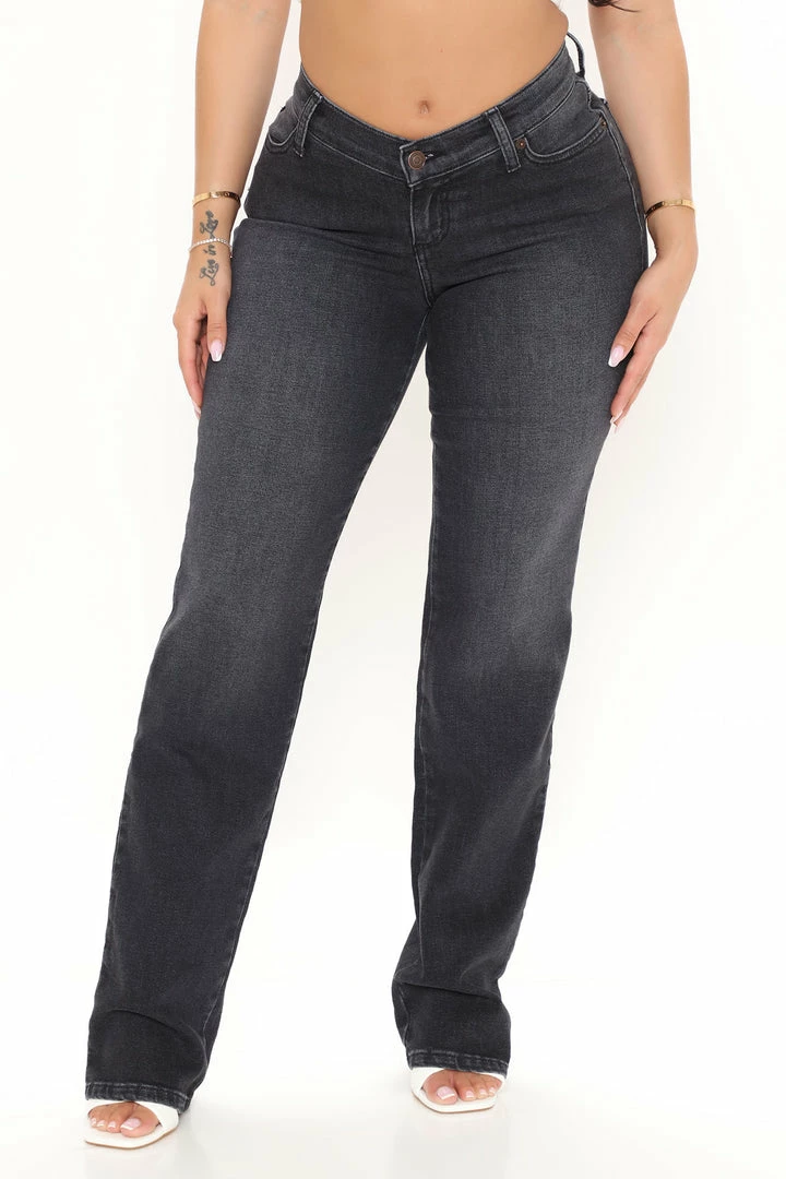 Outlet ๐ Fashion Nova V Nice To Meet You Straight Leg ๐ Jeans - Black ๐ 6 Fashion Nova V Nice To Meet You Straight Leg Jeans - Black