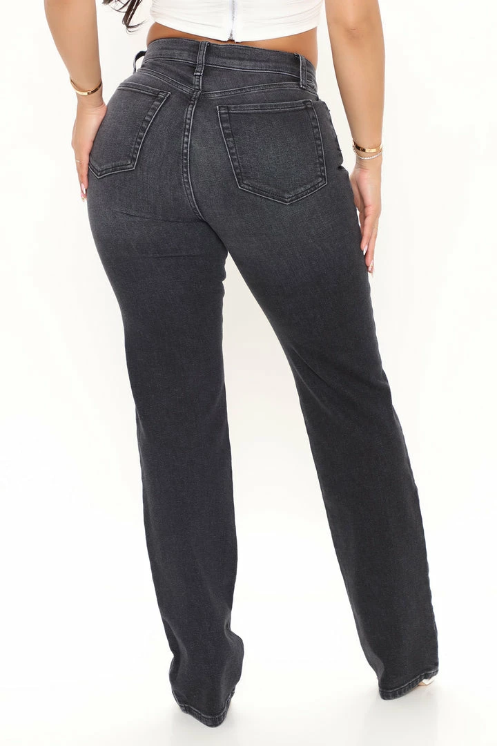 Outlet ๐ Fashion Nova V Nice To Meet You Straight Leg ๐ Jeans - Black ๐ 8 Fashion Nova V Nice To Meet You Straight Leg Jeans - Black