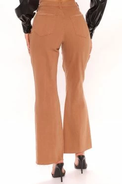 Fashion Nova Set Me Free Ripped Straight Leg Jeans - Brown