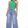 Fashion Nova Blue Moon Wide Leg Jeans - Medium Wash