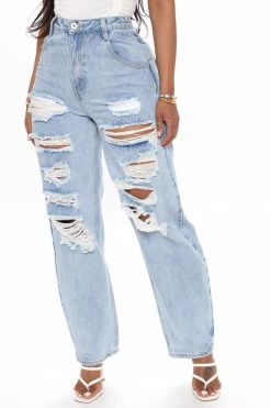 Cheap 🛒 Fashion Nova Never Letting Go Distressed Boyfriend 👖 Jeans - Light Blue Wash Baggy 👖 Jeans 👍 19 Fashion Nova Never Letting Go Distressed Boyfriend Jeans - Light Blue Wash Baggy Jeans