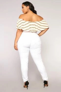 Fashion Nova Blanched Jeans - White Skinny Jeans