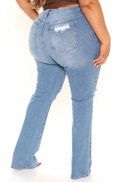 Fashion Nova Babetown Bootcut Jeans - Medium Blue Wash