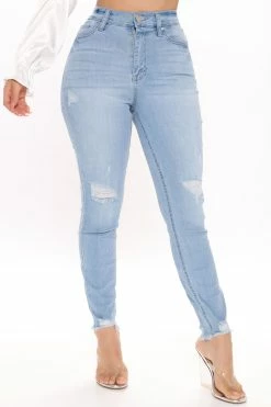 Coupon 🔥 Fashion Nova Skinny 👖 Jeans Different City Every Night Distressed Ankle 👖 Jeans - Light Blue Wash 🌟 12 Fashion Nova Skinny Jeans Different City Every Night Distressed Ankle Jeans - Light Blue Wash