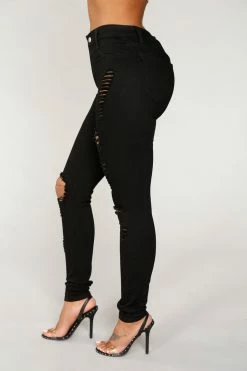 Fashion Nova Hannah Skinny Jeans - Black