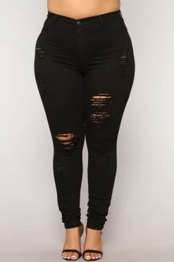 Fashion Nova Hannah Skinny Jeans - Black