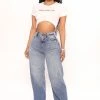Top 10 👏 Fashion Nova Yours Truly 90s Baggy 👖 Jeans - Medium Blue Wash ⭐ 2 Fashion Nova Yours Truly 90s Baggy Jeans - Medium Blue Wash