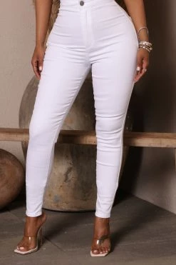 Fashion Nova Luxe Ultra High Waist Skinny Jeans - White