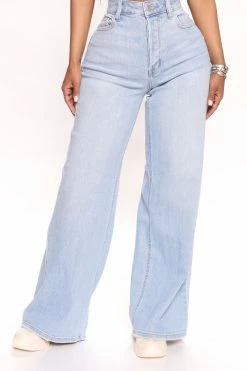 Fashion Nova Tracy High Waisted Soft 90’s Baggy Jeans - Light Wash