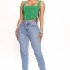 Fashion Nova Summer Sky High Waist Slim Straight Leg Jeans - Medium Wash