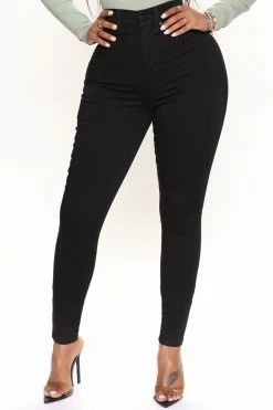 Fashion Nova Flex Game Strong Super High Rise Skinny Jeans - Black