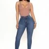 Fashion Nova Luxe High Waist Skinny Jeans - Dark