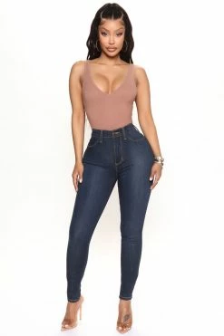 Fashion Nova Classic Beauty Booty Lifter Skinny Jeans - Dark Denim