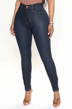 Fashion Nova Classic Beauty Booty Lifter Skinny Jeans - Dark Denim