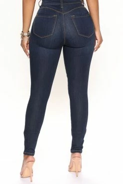 Fashion Nova Classic Beauty Booty Lifter Skinny Jeans - Dark Denim