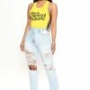 Cheap π Fashion Nova Public Affair Crossover Ripped Mom π Jeans - Light Wash π 2 Fashion Nova Public Affair Crossover Ripped Mom Jeans - Light Wash