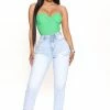 Fashion Nova If You Dare Ripped Boyfriend Jeans - Light Blue Wash