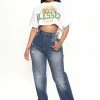 Fashion Nova Nothing In This World 90's Baggy Jeans - Dark Wash