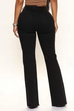 Fashion Nova Crazy Talk Flare Jeans - Black