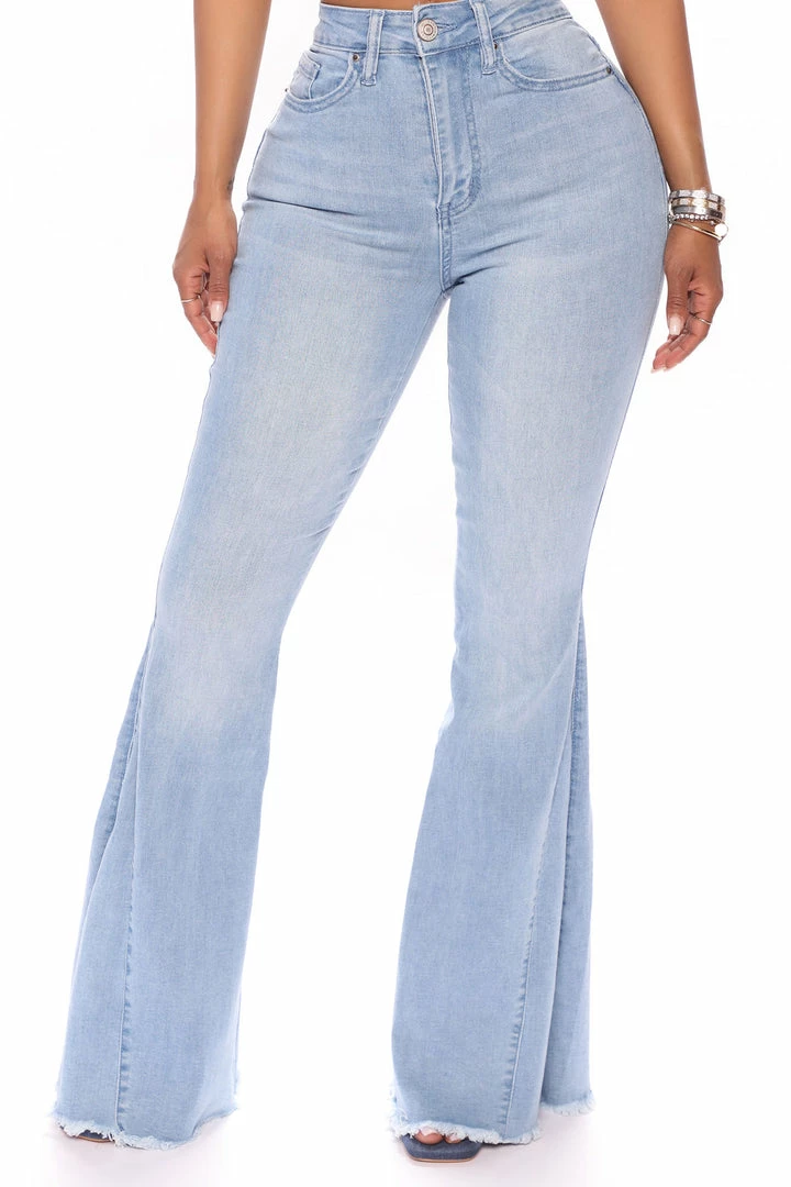 Cheapest ๐ฅฐ Fashion Nova Fearless High Stretch Bell Bottom ๐ Jeans - Light Blue Wash Flare ๐ Jeans ๐ 4 Fashion Nova Fearless High Stretch Bell Bottom Jeans - Light Blue Wash Flare Jeans
