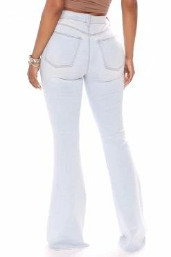 Fashion Nova The Sequel Super Flare Jeans - Light Blue Wash