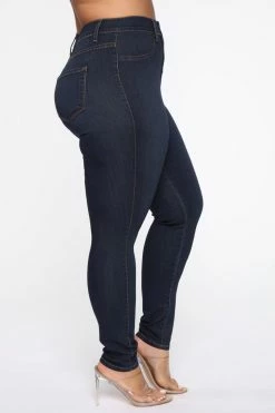 Discount 🔔 Fashion Nova Classic Button Up Skinny 👖 Jeans - Dark Denim 💯 25 Fashion Nova Classic Button Up Skinny Jeans - Dark Denim