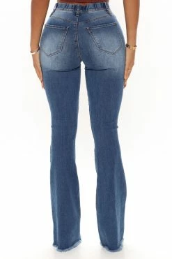 Best Pirce ๐ Fashion Nova No Worries No Gap Proof Stretch Flare ๐ Jeans - Medium Blue Wash ๐ 12 Fashion Nova No Worries No Gap Proof Stretch Flare Jeans - Medium Blue Wash