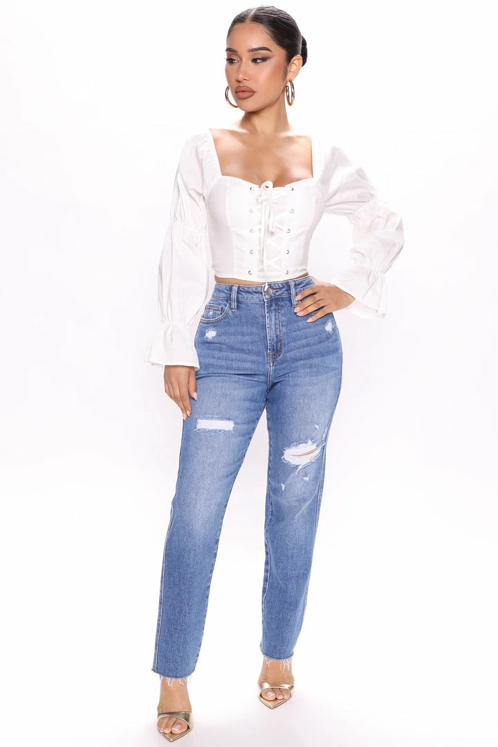 Wholesale ๐ Fashion Nova Sassy Slim Straight Leg ๐ Jeans - Medium Blue Wash ๐ 3 Fashion Nova Sassy Slim Straight Leg Jeans - Medium Blue Wash