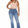 Fashion Nova More To See Flare Jeans - Medium Blue Wash