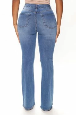 Fashion Nova More To See Flare Jeans - Medium Blue Wash
