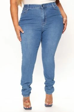 Fashion Nova Isabella High Waisted Skinny Jeans - Medium Wash